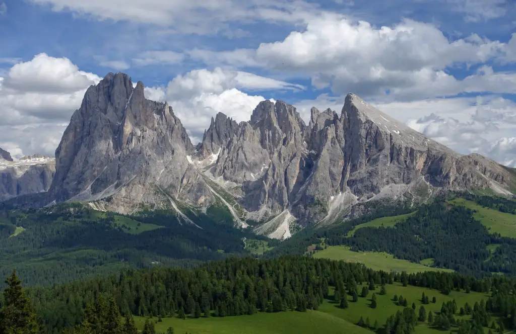 View of the Dolomites in Italy