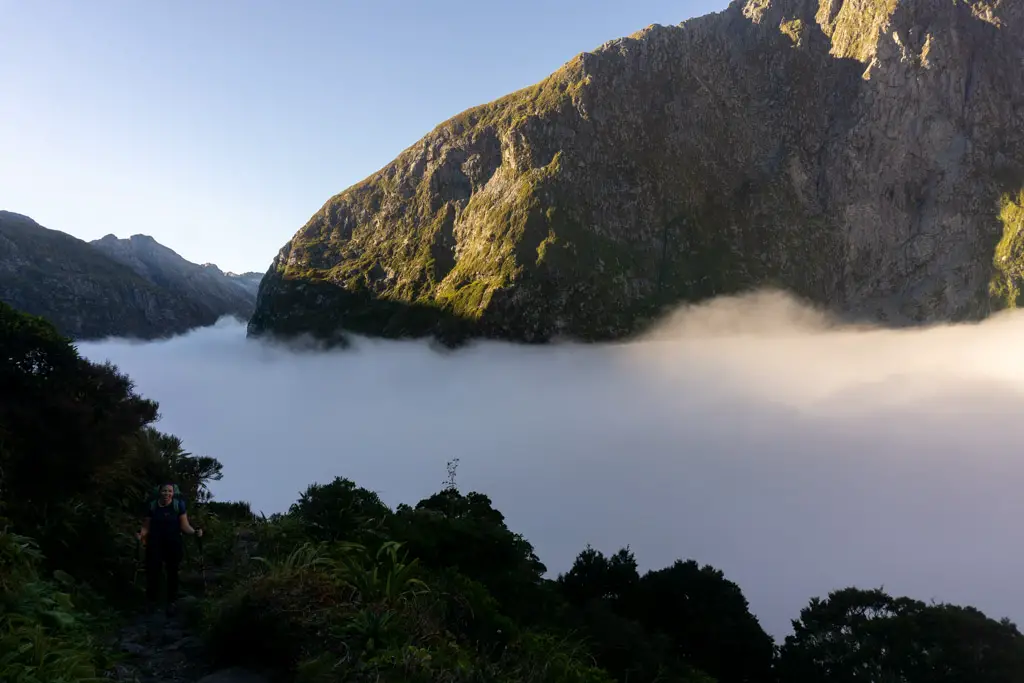 Inversion layer over the Clinton Valley and Mintaro Hut
