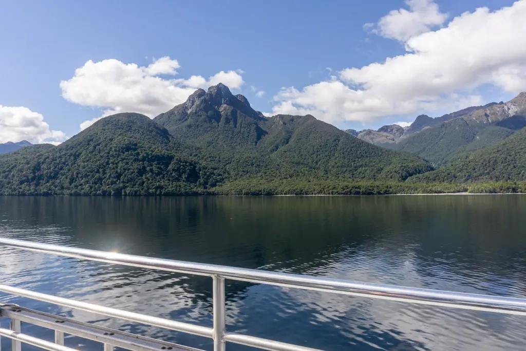 View from the ferry of Lake Te Anau