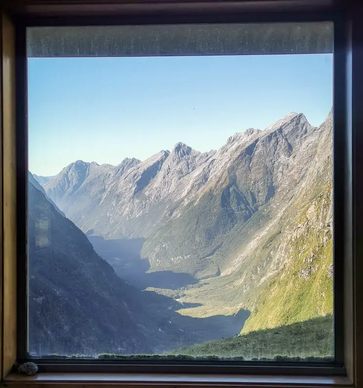 View of the Clinton Valley from the McKinnon Pass shelter