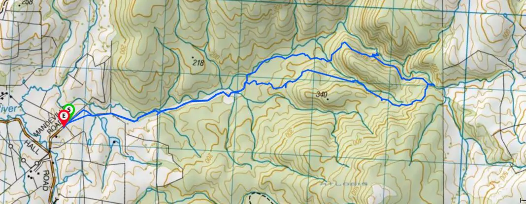 Map of Makarewa Falls track