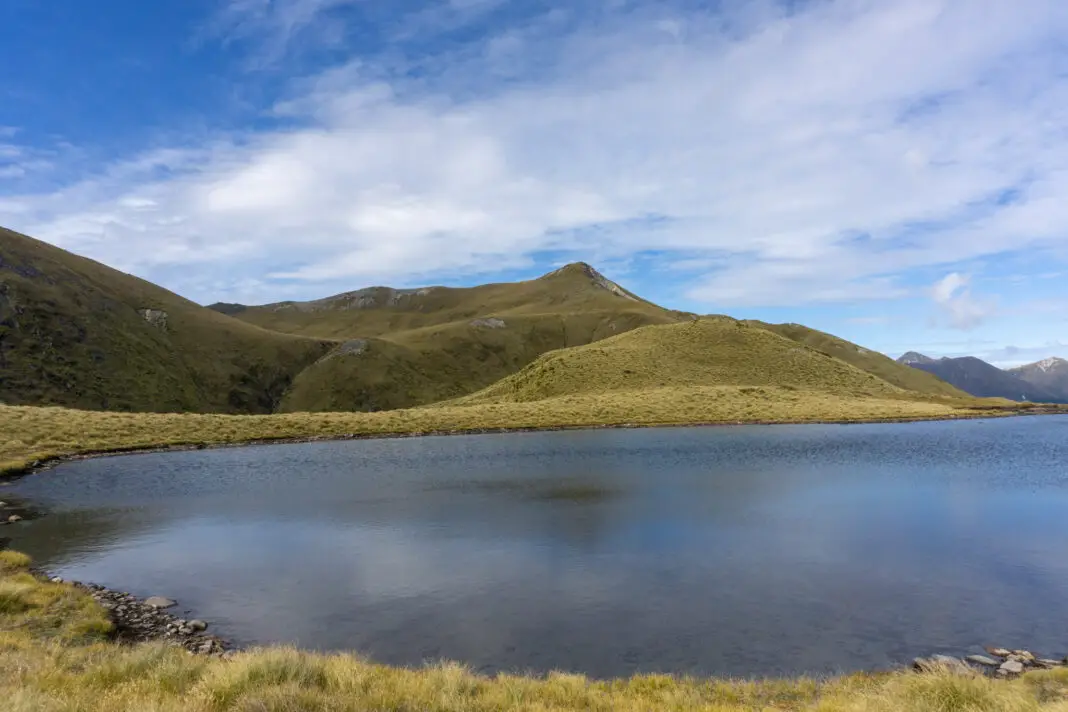 Largest of the Mt Burns Tarns near Borland in Fiordland National Park