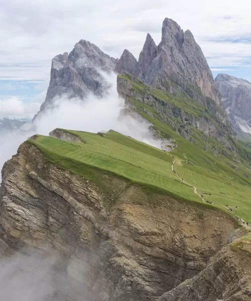 Seceda ridgeline in the Italian Dolomites