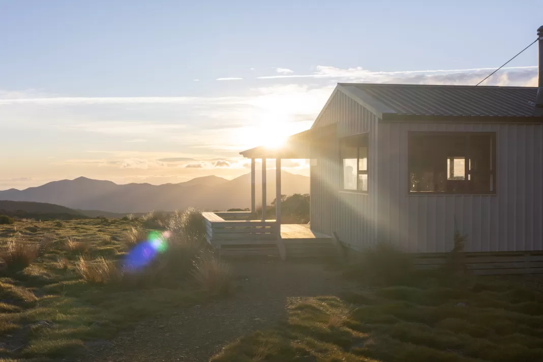 Sylvester Hut at sunset