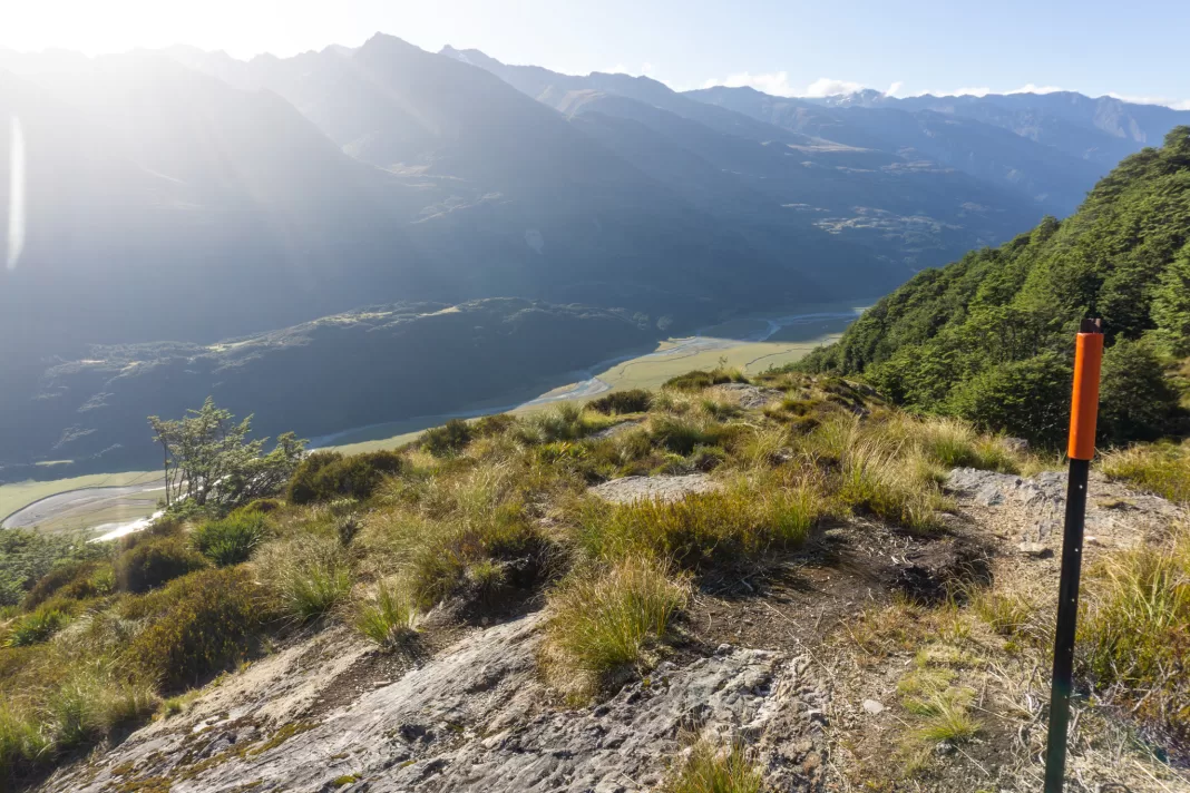 Photo from the Kea Basin Track looking down on the Rees Valley