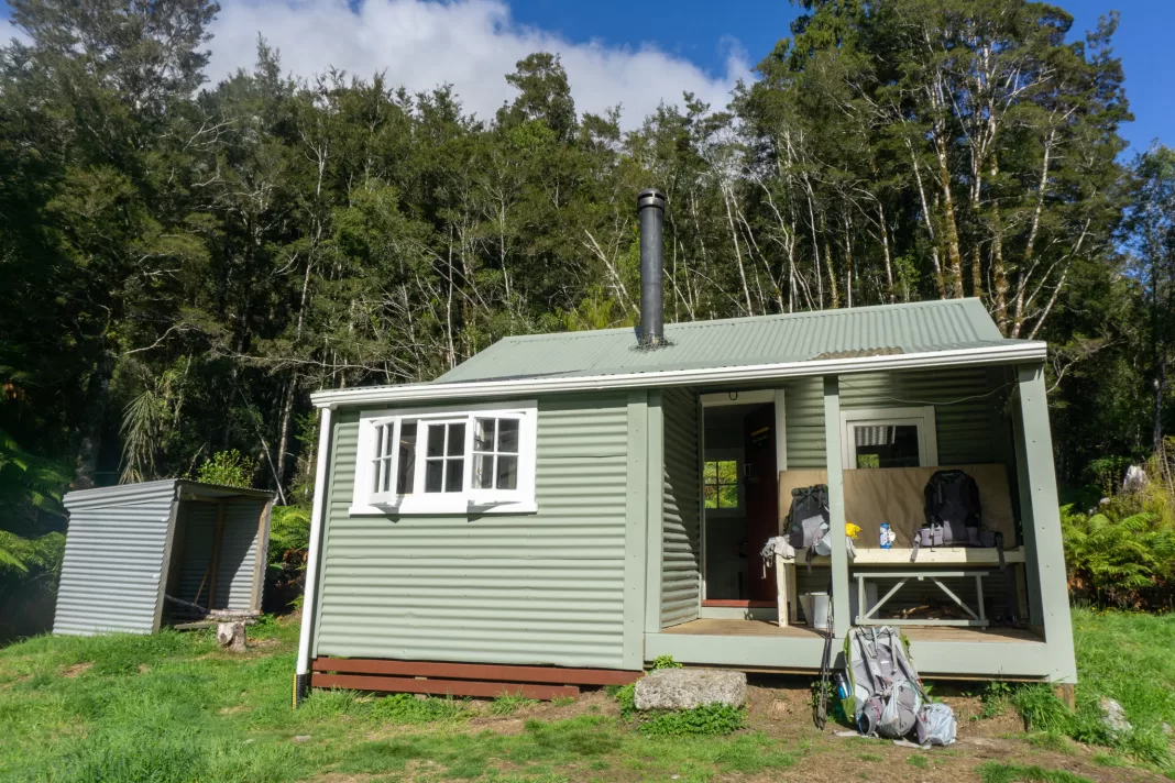 Blowfly Hut (Blue River Hut) on the Haast to Paringa Historic Cattle Track