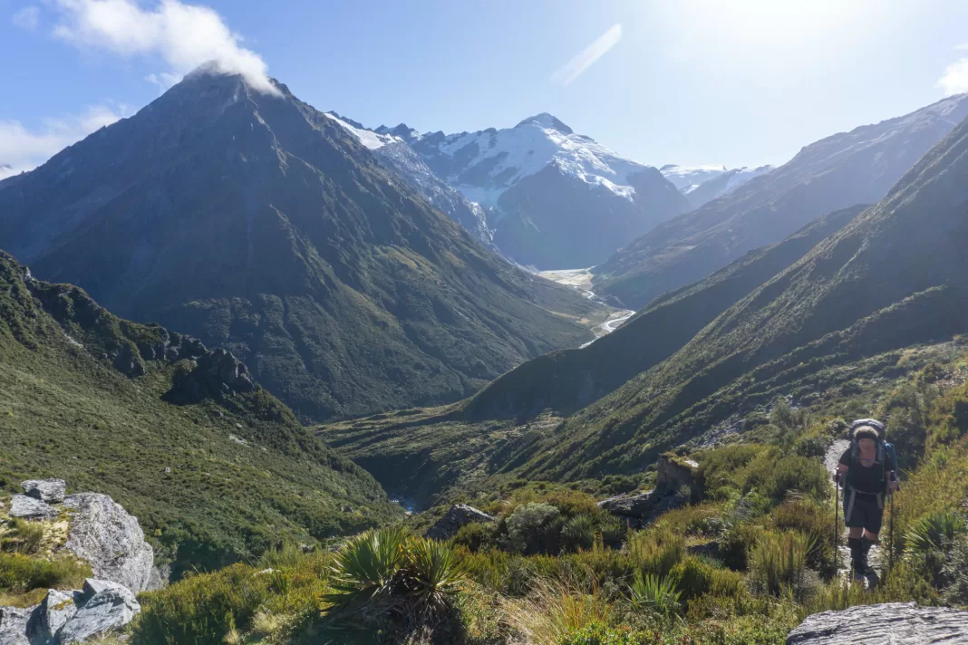Photo from the Rees Dart Track looking towards the upper Dart Valley
