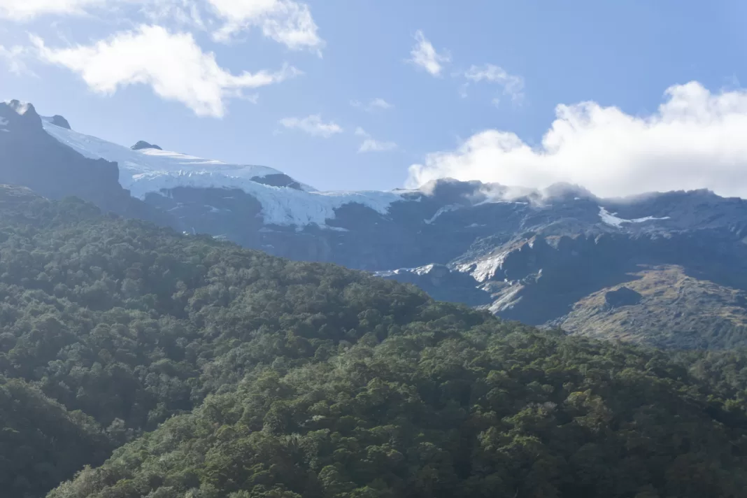 Hanging glaciers seen from Cattle Flat